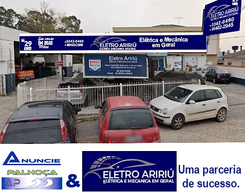 Imagem da fachada principal da empresa Eletro Aririú Soluções Automotivas