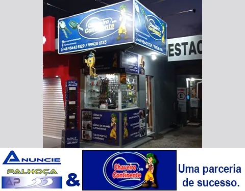 Portal de anúncios Anuncie Palhoça, parceria de sucesso com Chaveiro Continente