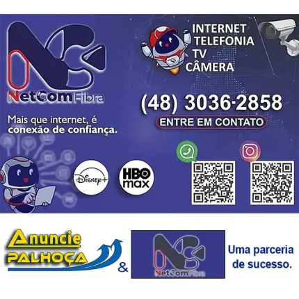 Imagem principal da fachada da empresa NetCom Fibra Internet Telefonia